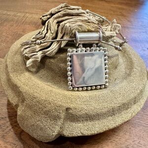 Vintage .925 Sterling Silver Pendant on Sterling Chain - Estate Silver